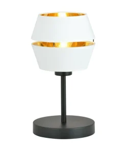 Minimalistyczna, biało-złota lampka stołowa 1182/LN z serii PIANO*Sklep Kaja Best Sale
