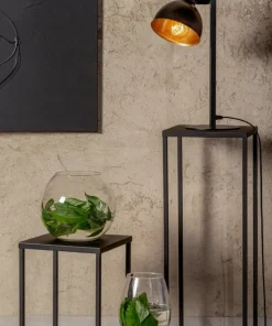 Minimalistyczna, czarno-złota lampka biurkowa SIG 50264 - MARS CZ/ZŁ*Sklep Kaja Discount