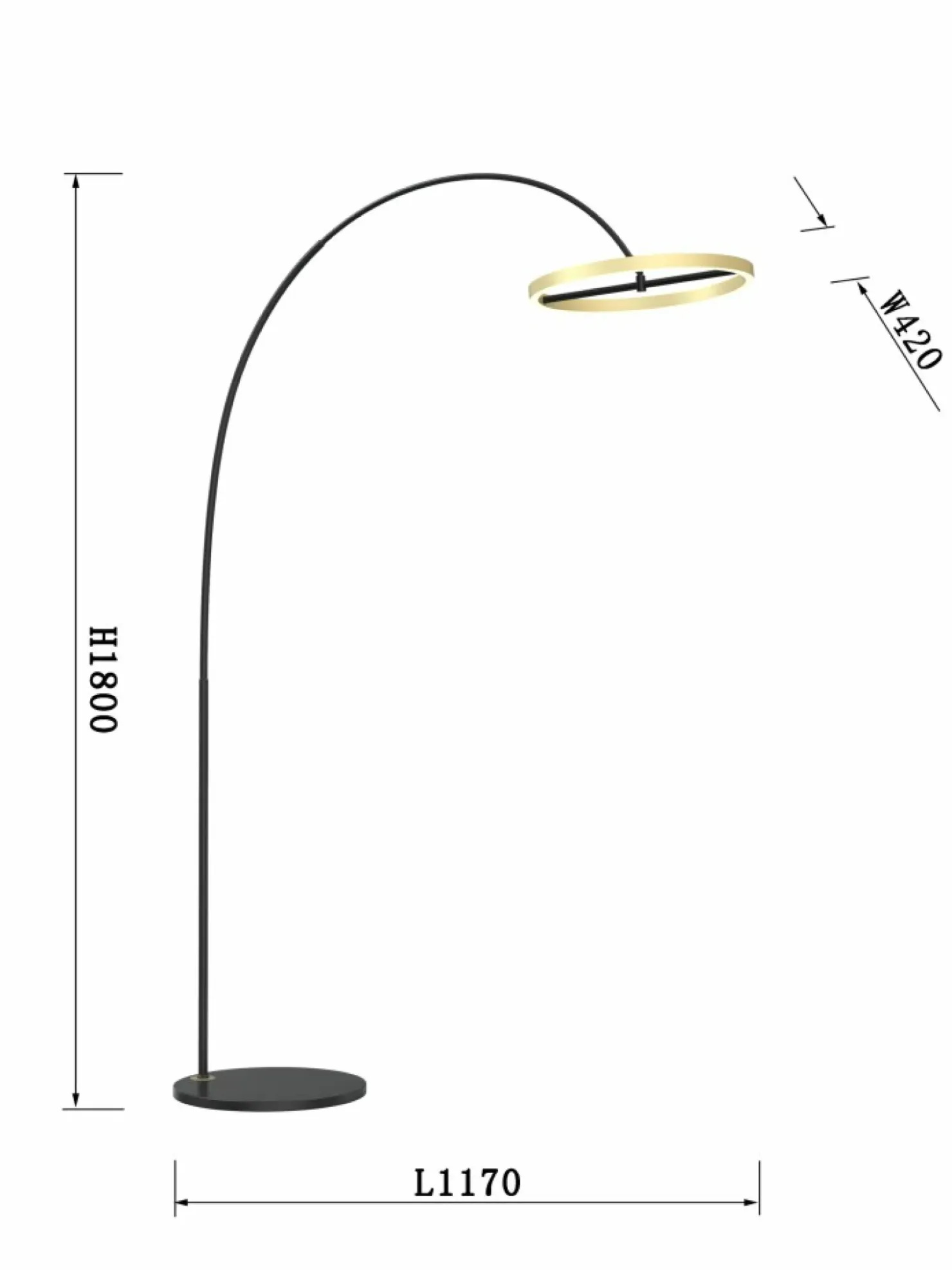 Minimalistyczna, duża lampa stojąca LED WF 3016-104L BREST | Kaja*Sklep Kaja Flash Sale