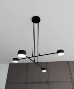 Sale Sklep Kaja Minimalistyczna, industrialna lampa wisząca 1339/4 MODUS | Kaja czarny