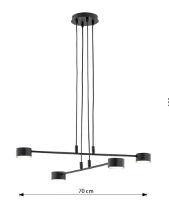 Sale Sklep Kaja Minimalistyczna, industrialna lampa wisząca 1339/4 MODUS | Kaja czarny