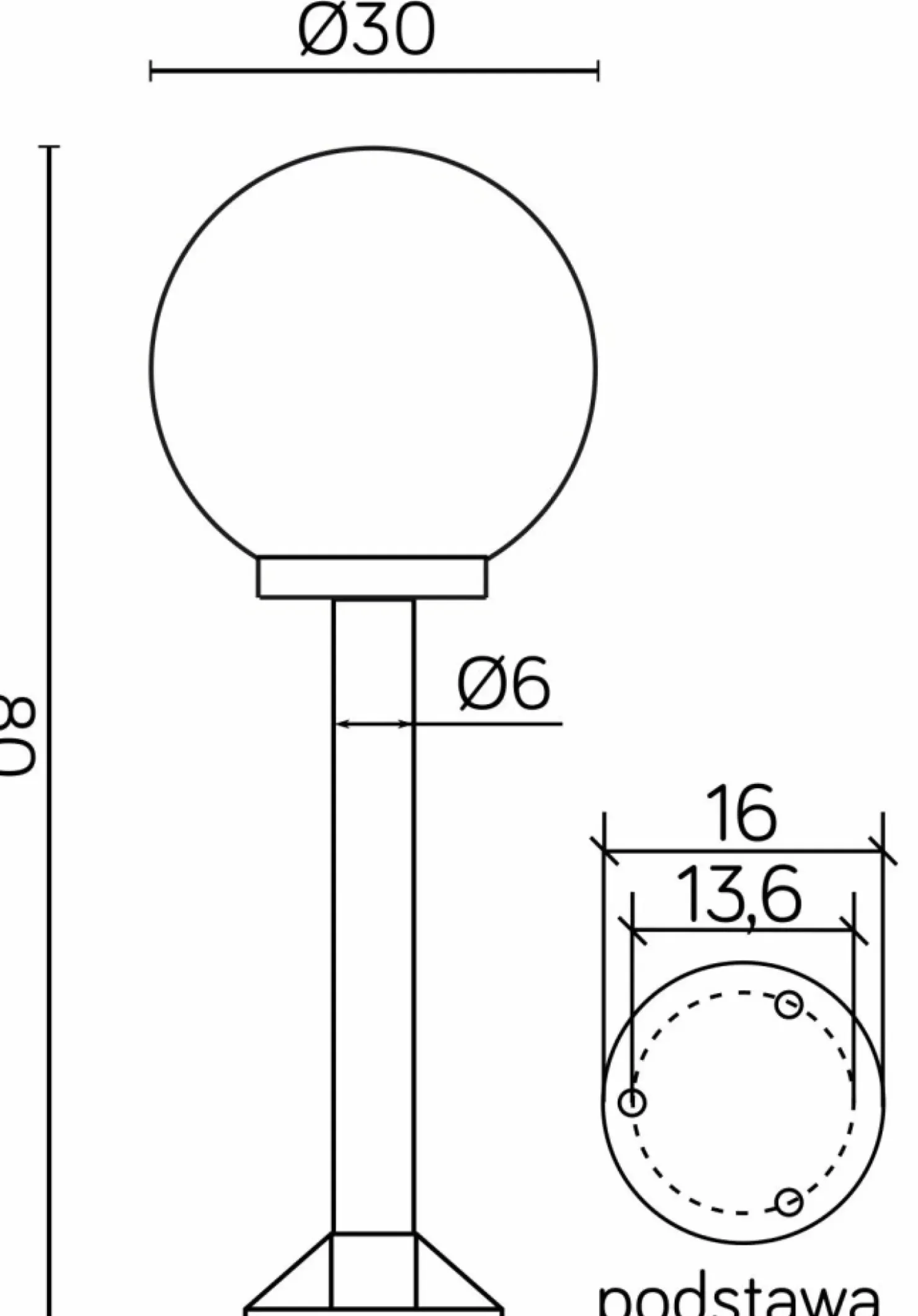 Minimalistyczna lampa do każdego ogrodu K 5002/3/K 300 z serii KULE | Kaja Oświe*Sklep Kaja Outlet