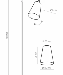 Minimalistyczna lampa podłogowa TK 1099 WIRE GOLD | Kaja Oświetlenie*Sklep Kaja Hot