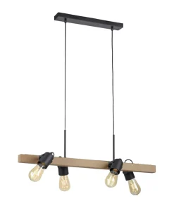 Shop Sklep Kaja Minimalistyczna lampa, reflektory na drewnie 15630-18 z serii CANOP czarny