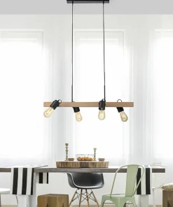 Shop Sklep Kaja Minimalistyczna lampa, reflektory na drewnie 15630-18 z serii CANOP czarny