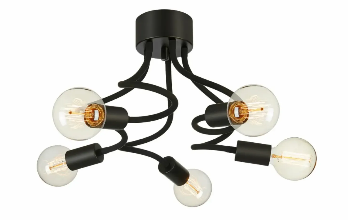 Store Sklep Kaja Minimalistyczna lampa sufitowa pięć żarówek 107931 | Kaja Oświetlenie