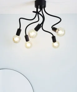 Store Sklep Kaja Minimalistyczna lampa sufitowa pięć żarówek 107931 | Kaja Oświetlenie