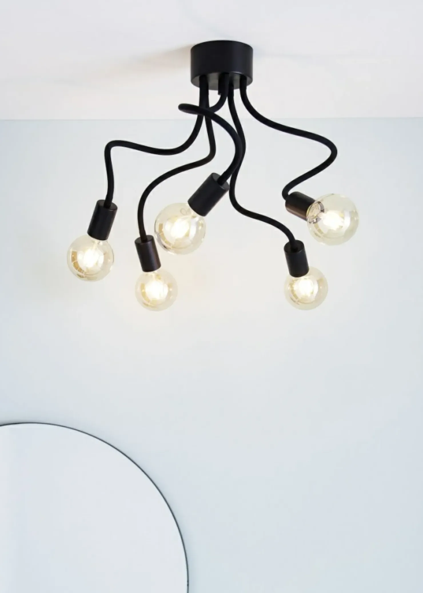 Store Sklep Kaja Minimalistyczna lampa sufitowa pięć żarówek 107931 | Kaja Oświetlenie