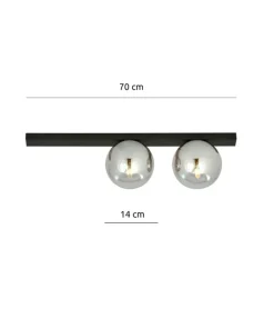 Minimalistyczna lampa sufitowa z dwoma kloszami 1122/2 FIT | Kaja*Sklep Kaja Best Sale