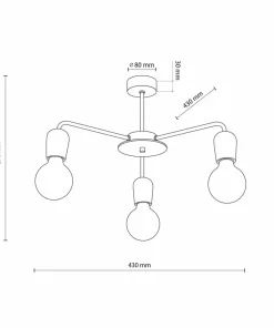 New Sklep Kaja Minimalistyczna lampa sufitowa do holu TK 4968 MIRIAM | Kaja