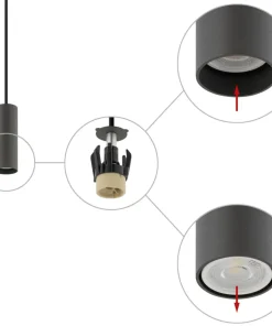 New Sklep Kaja Minimalistyczna lampa wisząca, tuba 12,5cm 10901 FOURTY | Kaja szary