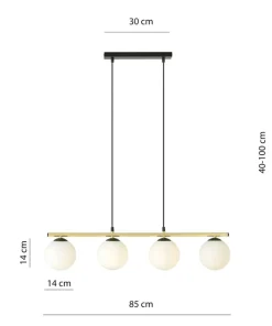 Store Sklep Kaja Minimalistyczna lampa wisząca and wyspę kuchenną 1254/4 z serii ALLORA