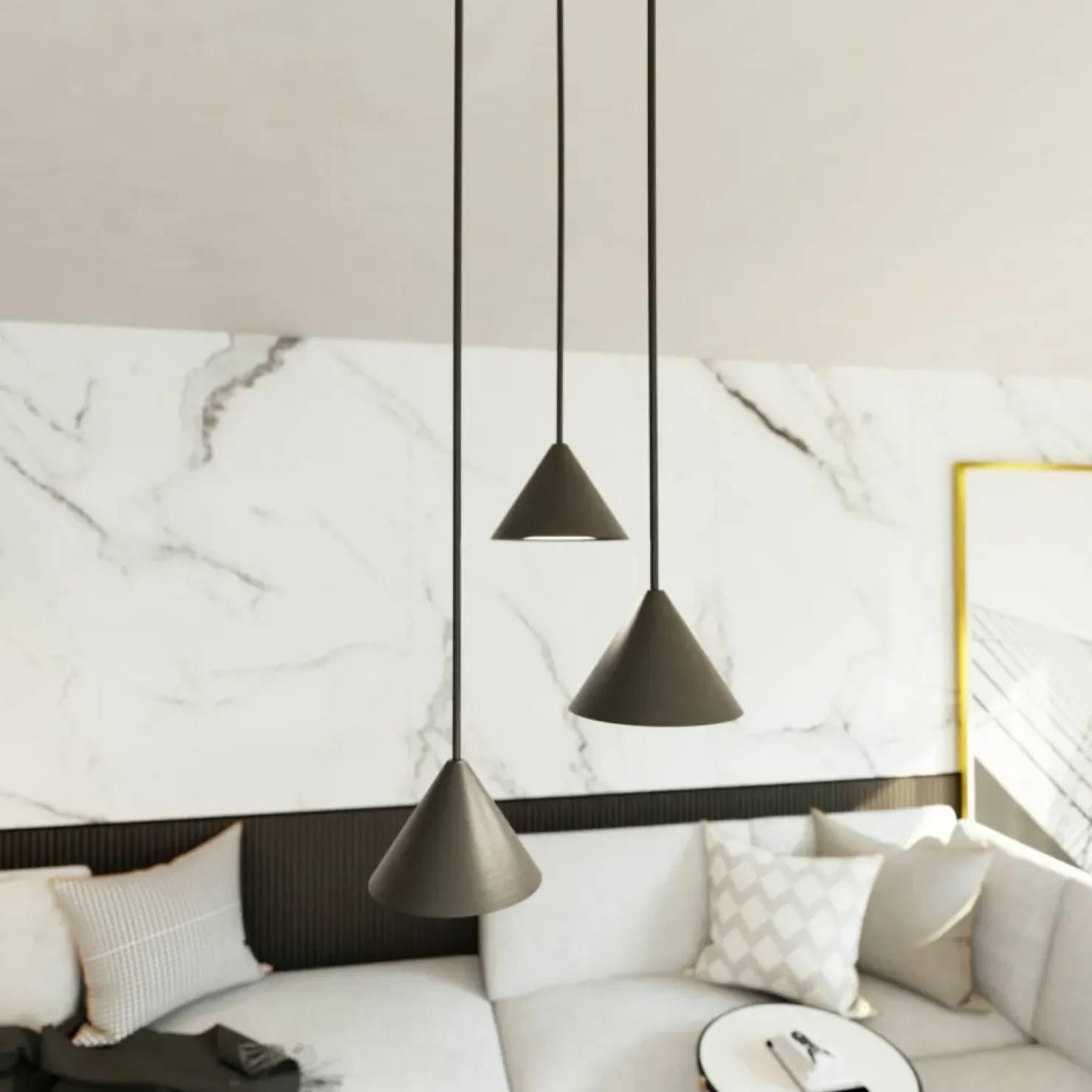 Sale Sklep Kaja Minimalistyczna lampa wisząca 1330/3PREM ELIT 3 PREMIUM BLACK | Kaja czarny