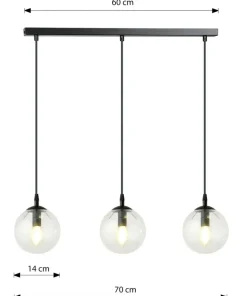 Shop Sklep Kaja Minimalistyczna lampa wisząca z kloszami 711/3 | Kaja Oświetlenie