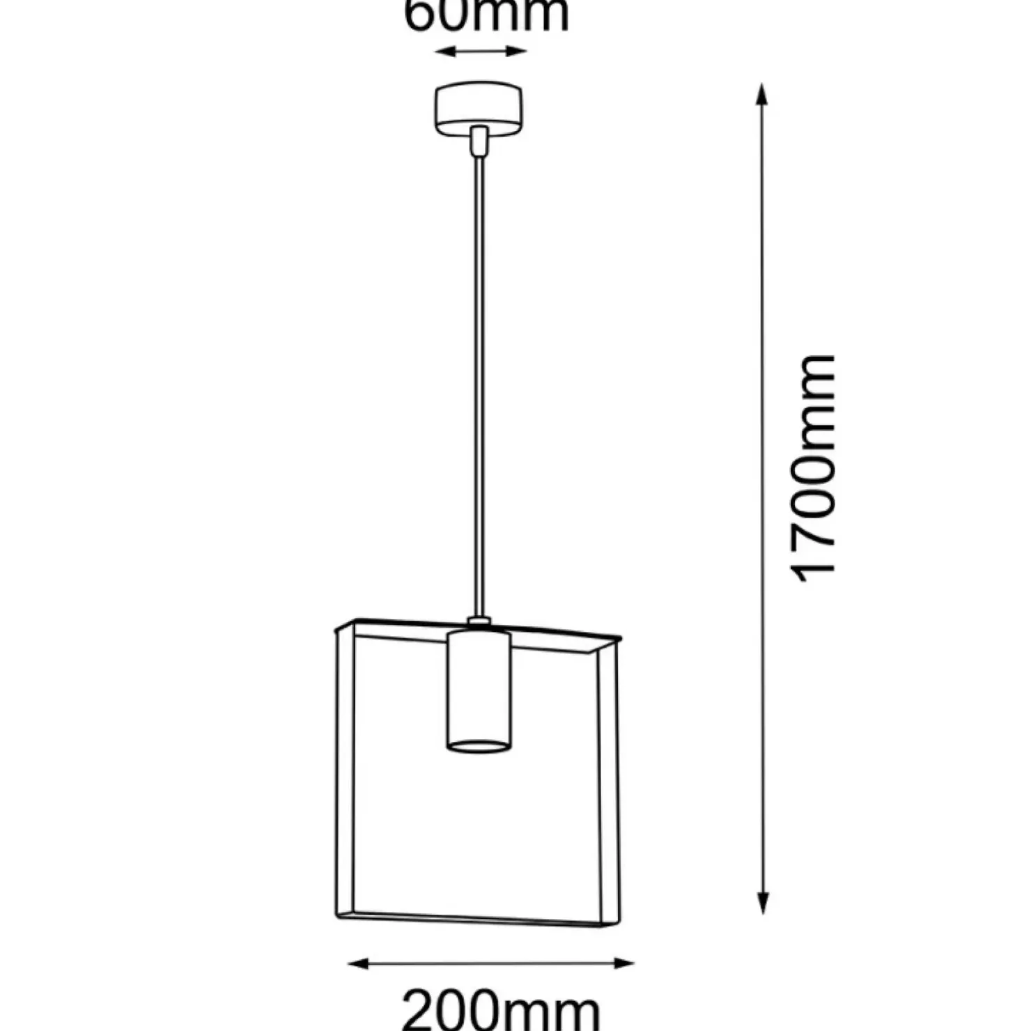 Best Sklep Kaja Minimalistyczna lampa wisząca GU10 20x20cm ANT 5045 ORTIGA | Kaja