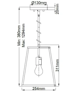 Shop Sklep Kaja Minimalistyczna lampa wisząca, druciana HK-FULTON-P z serii FULTON