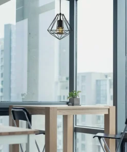 Shop Sklep Kaja Minimalistyczna lampa wisząca do jadalni K-4018 MARKO | Kaja czarny