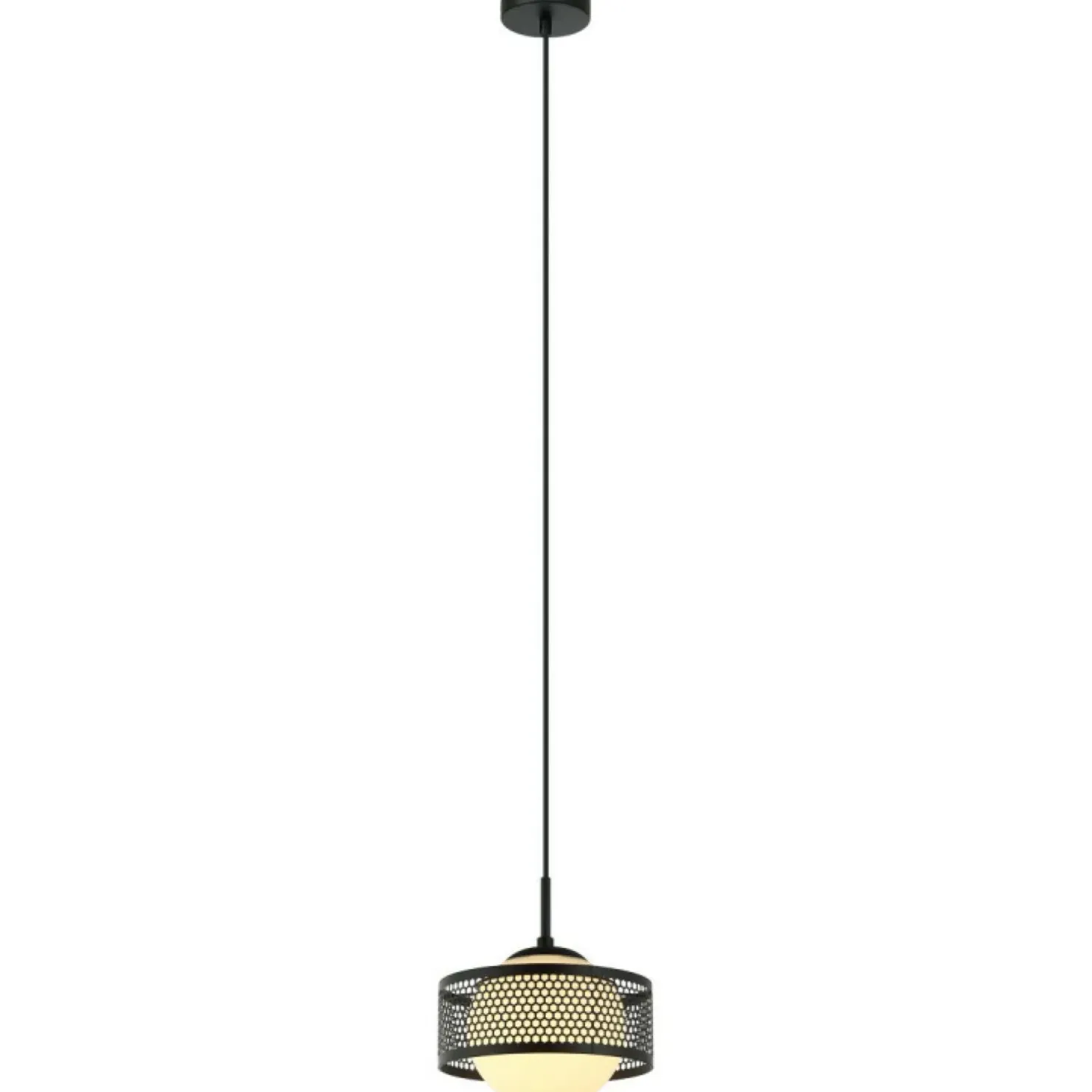 Store Sklep Kaja Minimalistyczna lampa wisząca ⌀20cm PND-55456-1M-BK z serii LOMICA