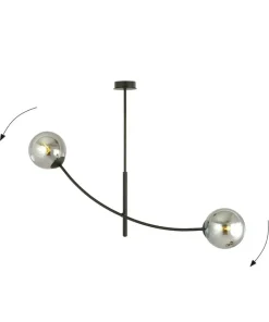Shop Sklep Kaja Minimalistyczna lampa z ciemnymi kloszami 1100/2 HUNTER | Kaja