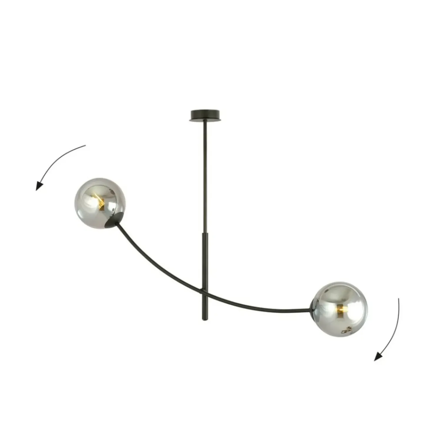 Shop Sklep Kaja Minimalistyczna lampa z ciemnymi kloszami 1100/2 HUNTER | Kaja