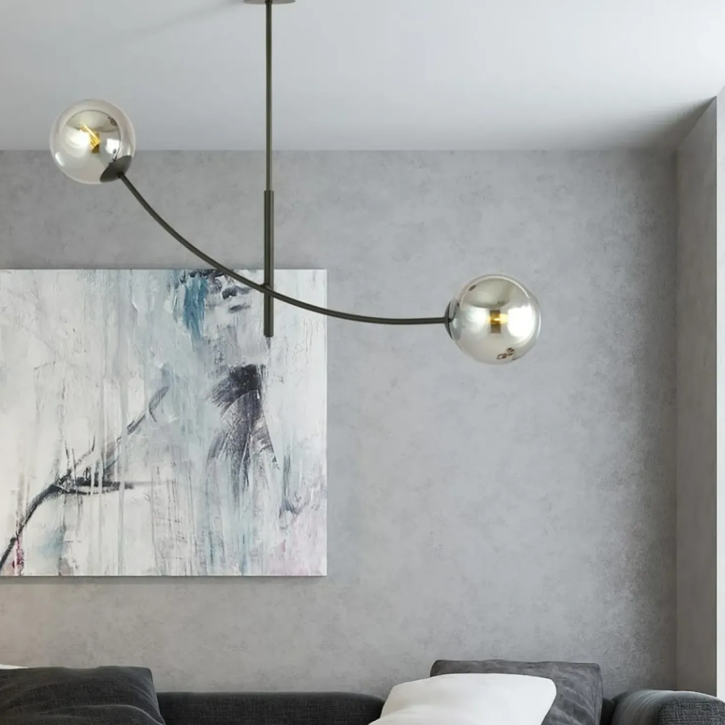 Shop Sklep Kaja Minimalistyczna lampa z ciemnymi kloszami 1100/2 HUNTER | Kaja