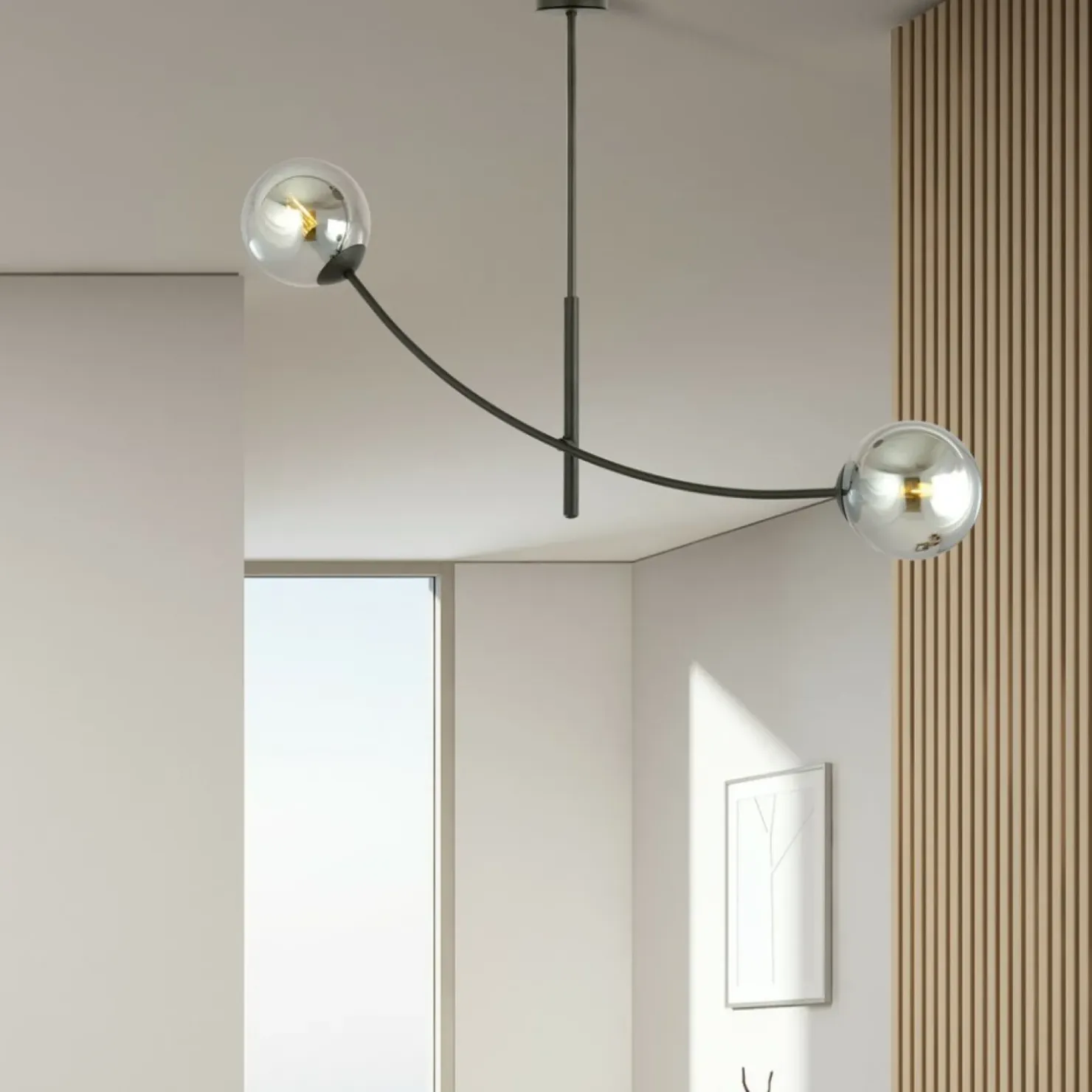 Shop Sklep Kaja Minimalistyczna lampa z ciemnymi kloszami 1100/2 HUNTER | Kaja