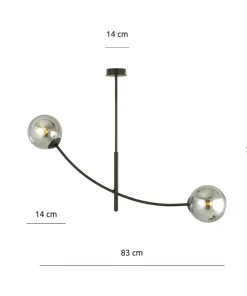 Shop Sklep Kaja Minimalistyczna lampa z ciemnymi kloszami 1100/2 HUNTER | Kaja