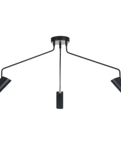 Outlet Sklep Kaja Minimalistyczna lampa z tubami LP-17001/3C BK FUTURO | Kaja