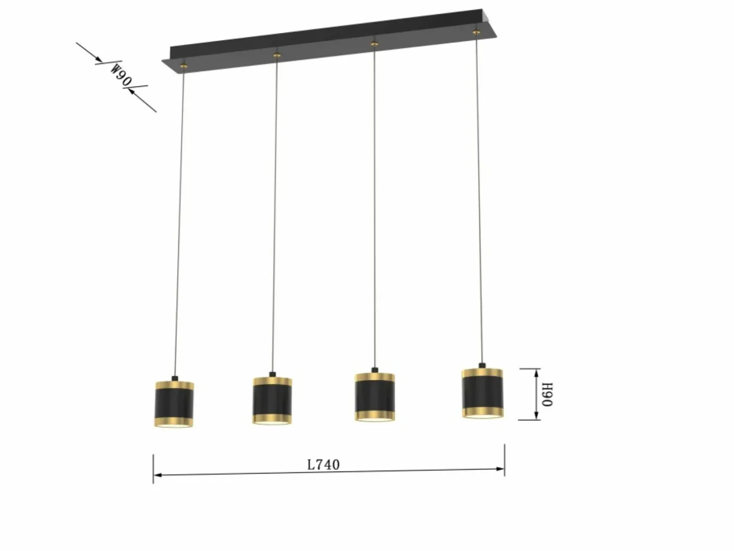 New Sklep Kaja Minimalistyczna, ledowa lampa wisząca WF 7003-404 TOULOUSE | Kaja