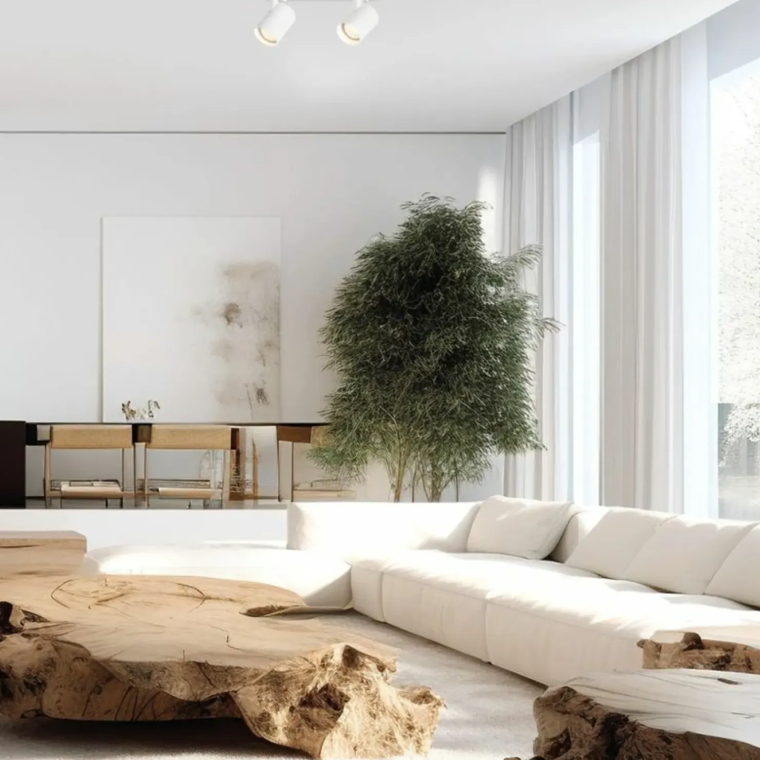 Store Sklep Kaja Minimalistyczna listwa sufitowa z reflektorami ML0679 VOLF | Kaja
