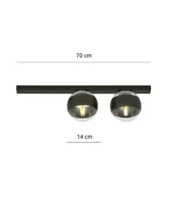 Minimalistyczna listwa ze szklanymi kloszami 1123/2 FIT | Kaja*Sklep Kaja Shop