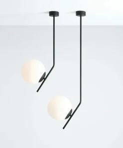 Minimalistyczna, prosta lampa sufitowa z kloszem 1095PL_G1 GALLIA*Sklep Kaja Store