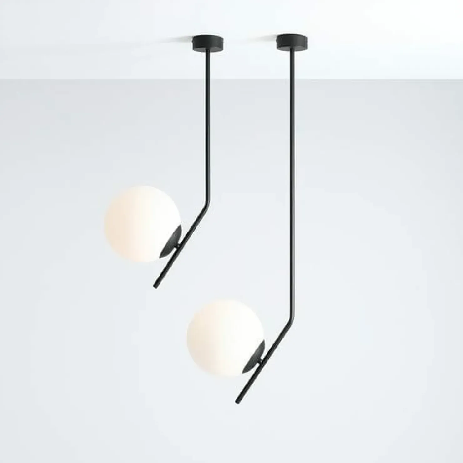 Minimalistyczna, prosta lampa sufitowa z kloszem 1095PL_G1 GALLIA*Sklep Kaja Store