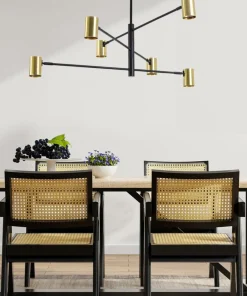 Best Sklep Kaja Minimalistyczna, regulowana lampa do salonu LP-731/6P GD z serii SNOW
