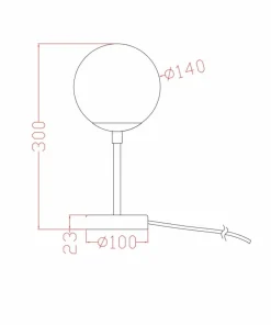 Minimalistyczna, złota lampa stołowa z kulą LP-002/1T S z serii DORADO*Sklep Kaja Best Sale