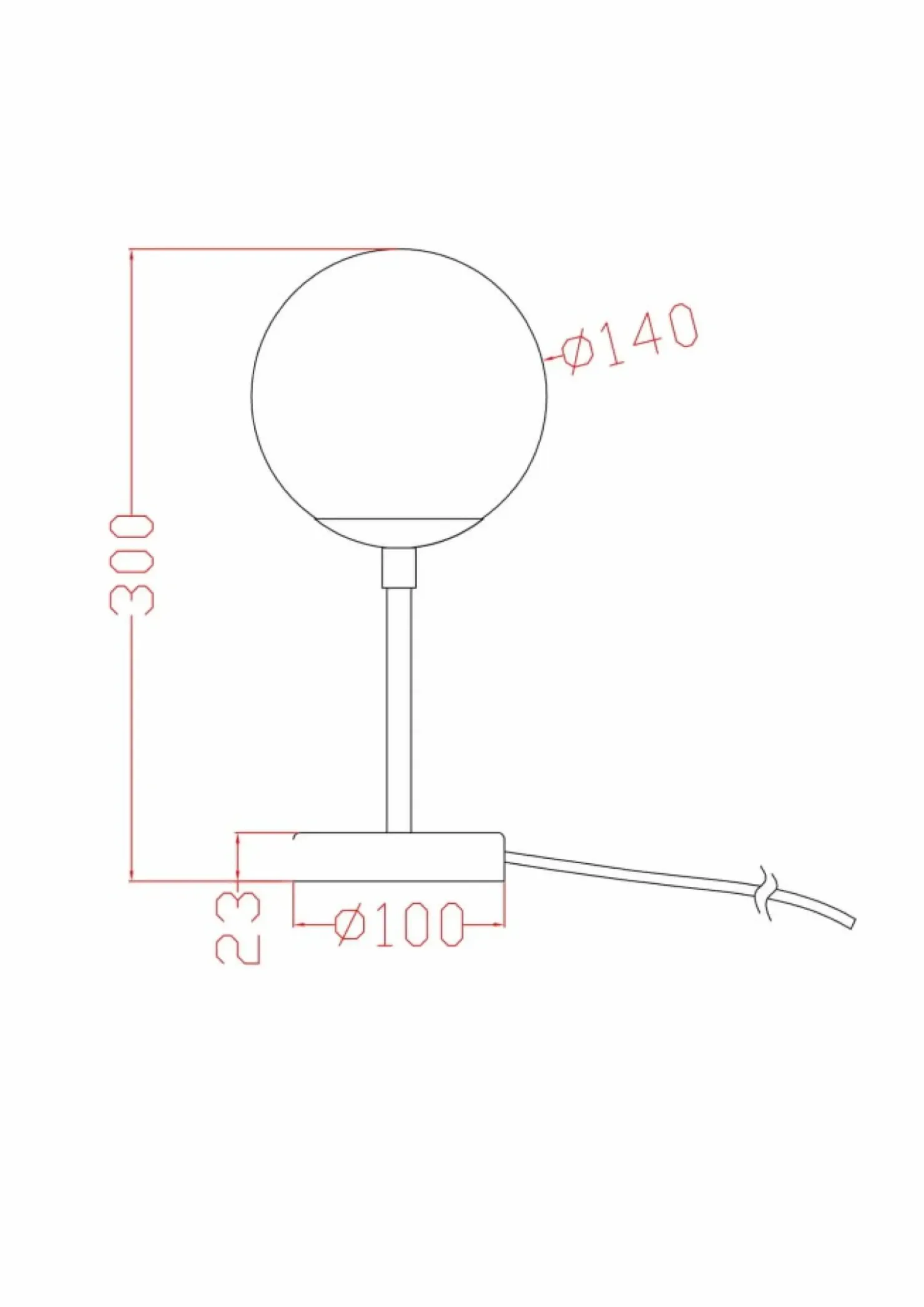 Minimalistyczna, złota lampa stołowa z kulą LP-002/1T S z serii DORADO*Sklep Kaja Best Sale