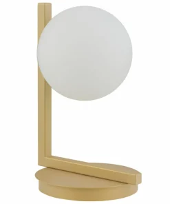Minimalistyczna, złota lampka stołowa z kloszem SIG 33341 z serii ANDY*Sklep Kaja Best