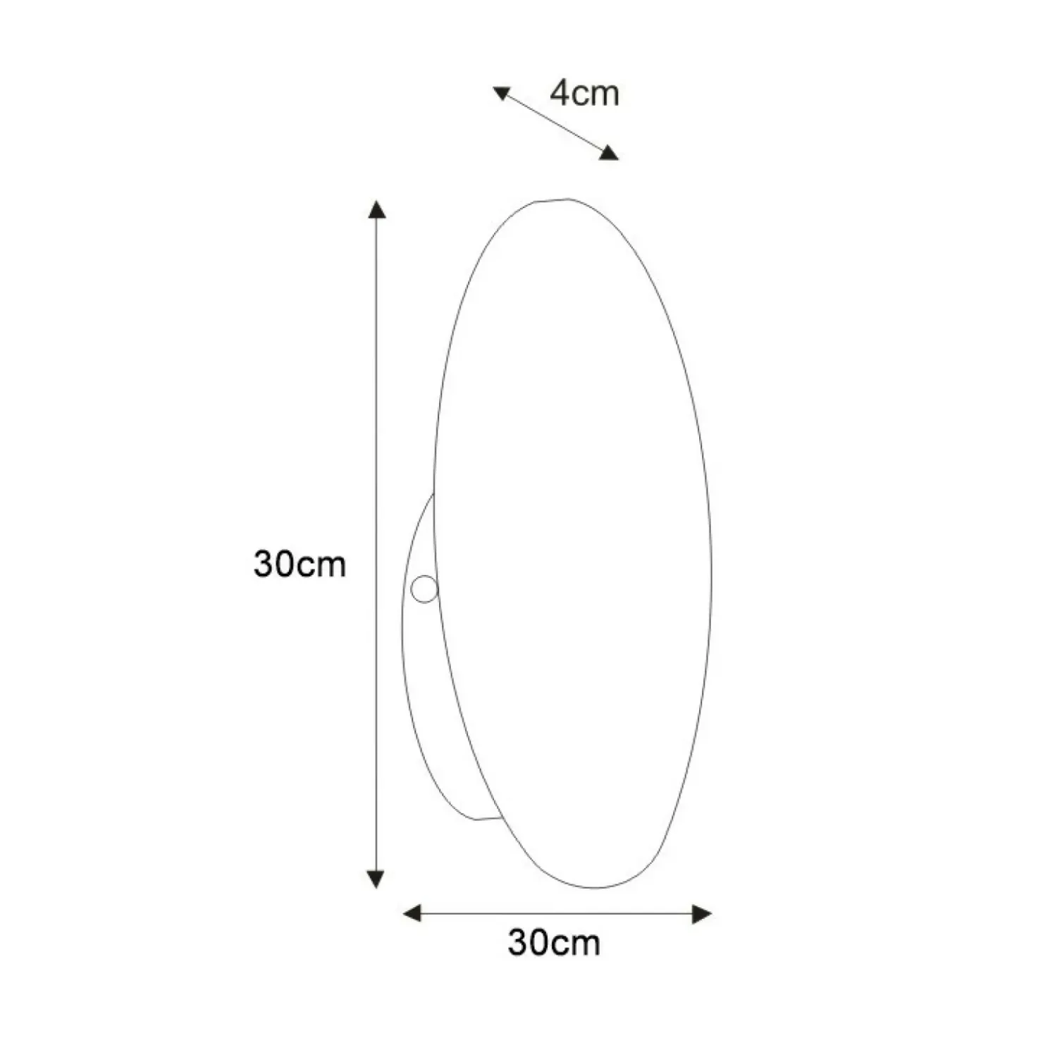 Minimalistyczny, kinkiet o średnicy 30cm K-4636 | Kaja*Sklep Kaja Sale