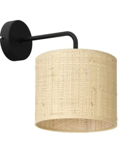 Minimalistyczny kinkiet z abażurem w stylu boho LX 5273 z serii RATTAN*Sklep Kaja Best Sale