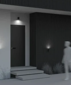 Minimalistyczny kinkiet zewnętrzny typu tuba O574WL-01GR serii BOWERY*Sklep Kaja Clearance