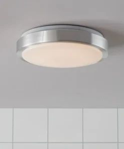 Minimalistyczny plafon w kolorze aluminium 105958 | Kaja Oświetlenie*Sklep Kaja Shop