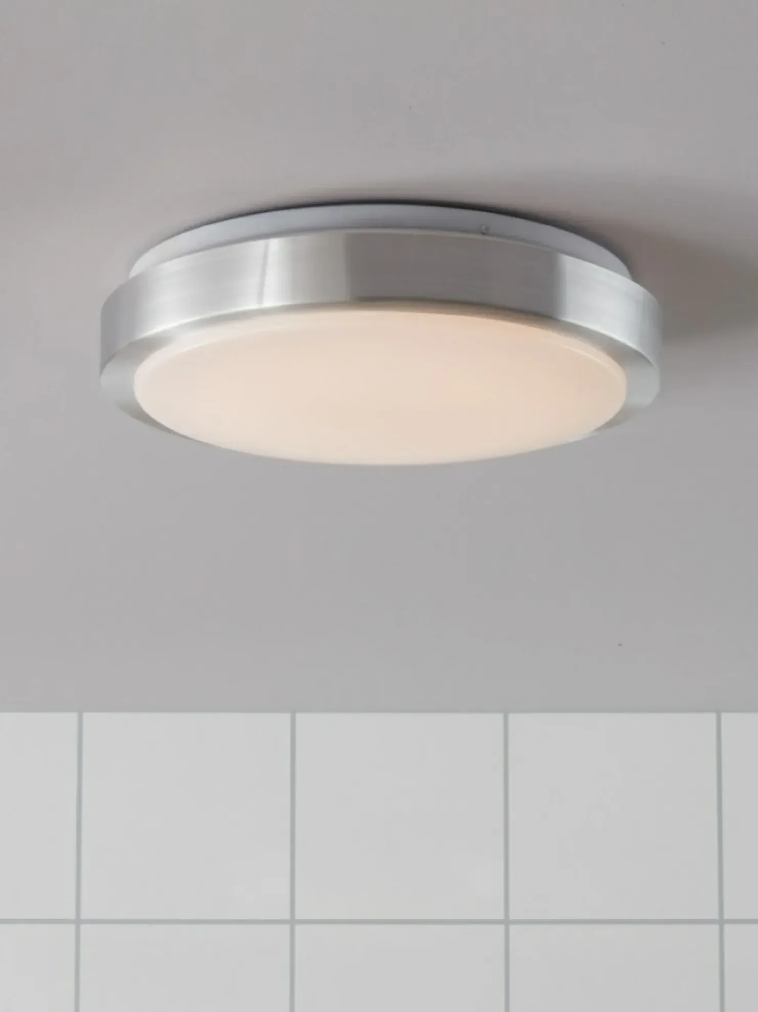 Minimalistyczny plafon w kolorze aluminium 105958 | Kaja Oświetlenie*Sklep Kaja Shop