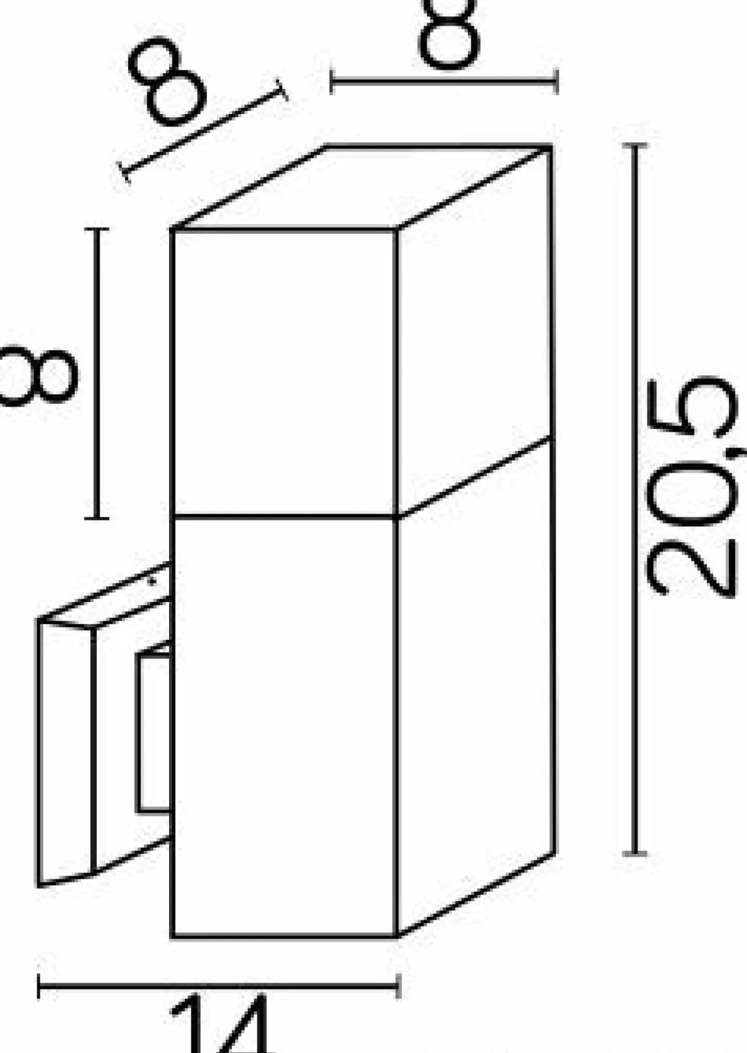 Minimalistyczny, kinkiet elewacyjny CB-K AL z serii CUBE | Kaja Oświetle*Sklep Kaja Shop