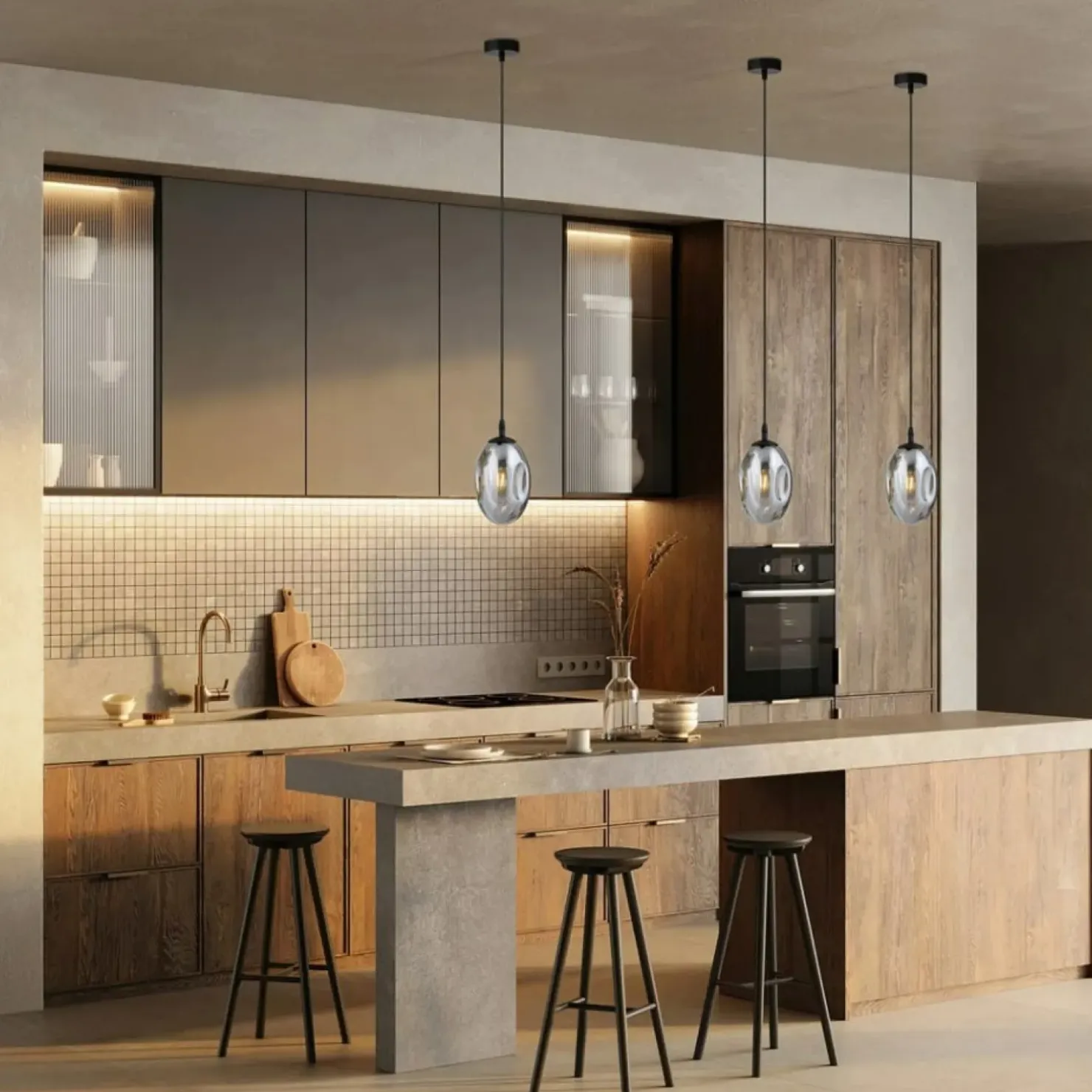 Store Sklep Kaja Minimalistyczny zwis nad blat kuchenny 1266/1 z serii ASTRAL | Kaja