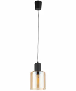 Clearance Sklep Kaja Minimalistyczny zwis z kolorowym kloszem TK 6657 z serii SIERRA BLACK