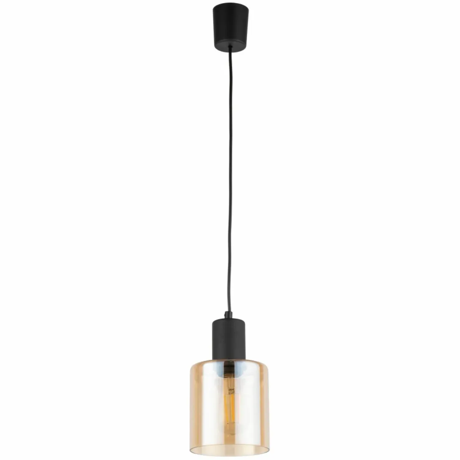 Clearance Sklep Kaja Minimalistyczny zwis z kolorowym kloszem TK 6657 z serii SIERRA BLACK