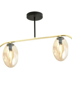 Store Sklep Kaja Miodowa lampa sufitowa z dwoma kloszami 1281/2 z serii FINES | Kaja