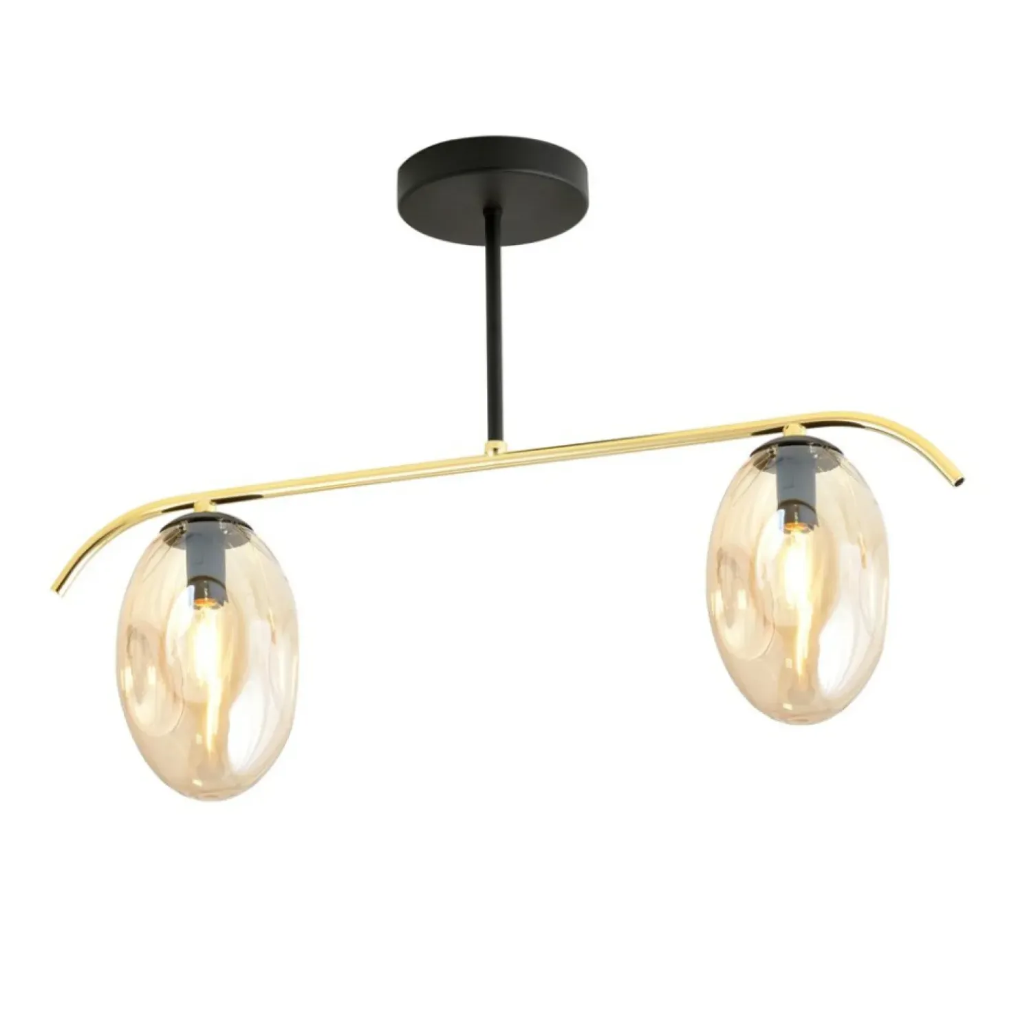 Store Sklep Kaja Miodowa lampa sufitowa z dwoma kloszami 1281/2 z serii FINES | Kaja