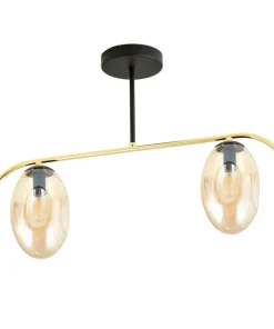 Store Sklep Kaja Miodowa lampa sufitowa z dwoma kloszami 1281/2 z serii FINES | Kaja
