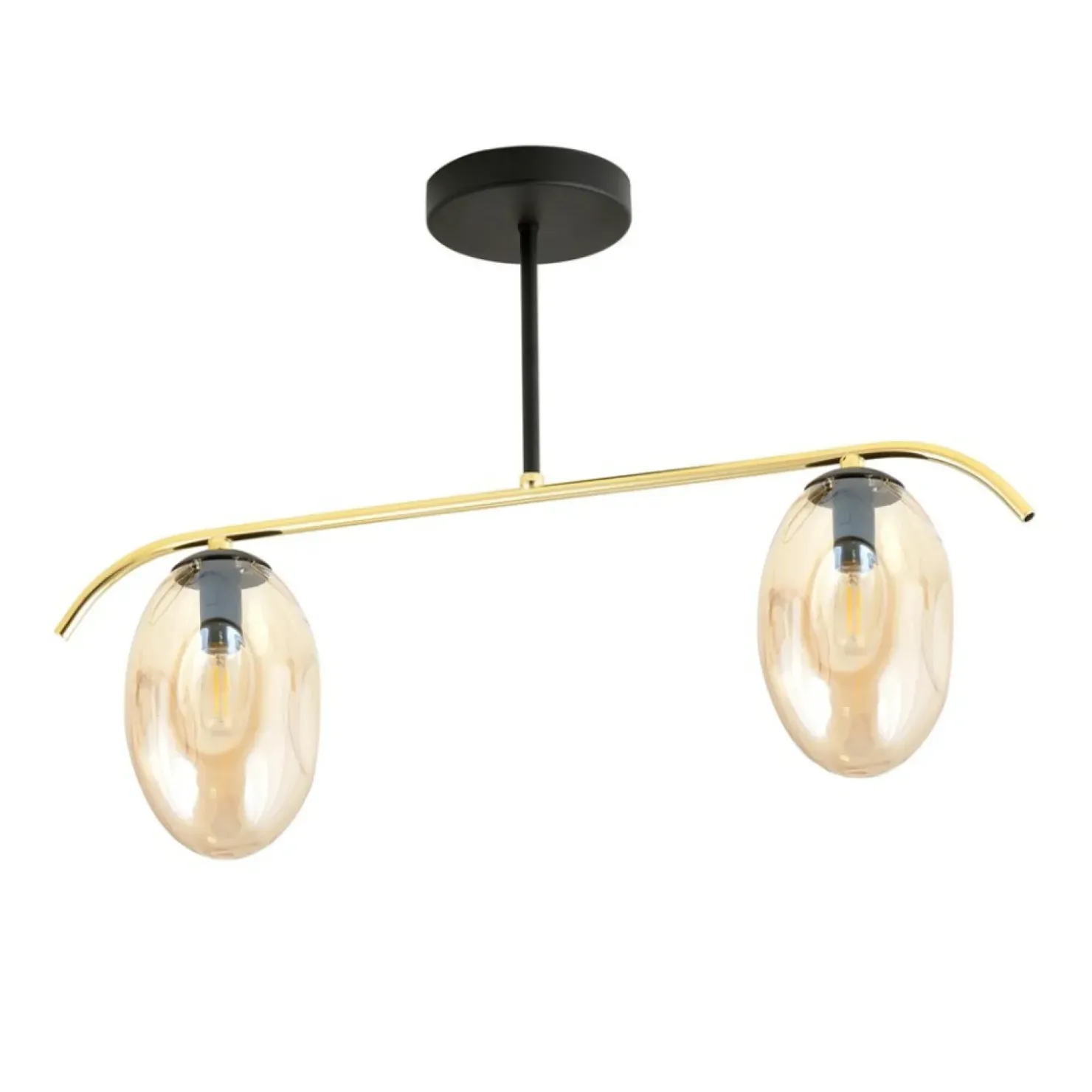 Store Sklep Kaja Miodowa lampa sufitowa z dwoma kloszami 1281/2 z serii FINES | Kaja
